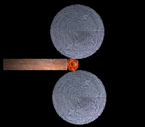 Рис. 2 Анимация схемы работы инерционного импульсного реактивного двигателя, использующего в качестве реактивной массы песок