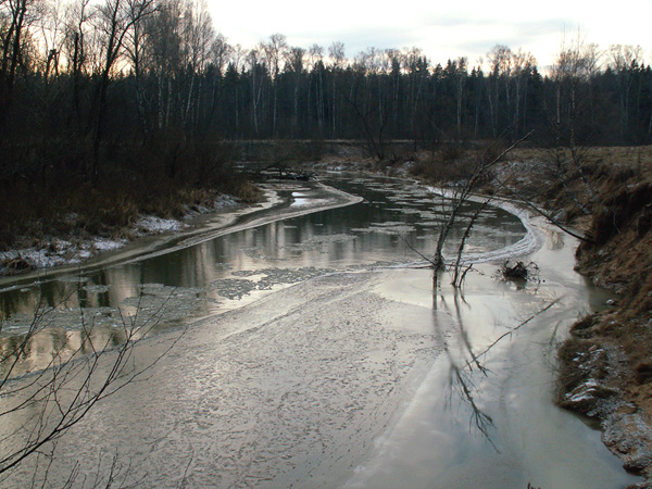 Шуга на реке Воря 20 декабря 2008 года [Николай Чуксин]