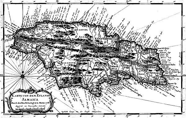 Карта Ямайки, ХVII-й век []
