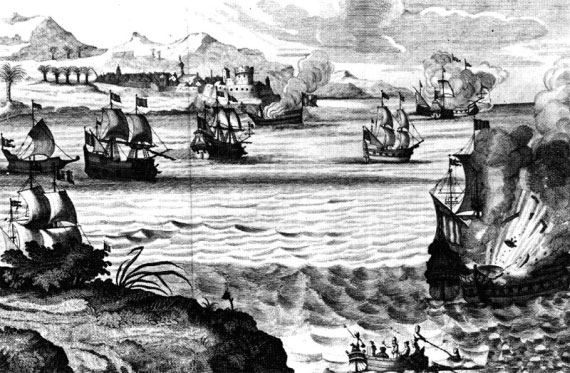 Одна из многочисленных пиратских 'операций' в Вест-Индии []