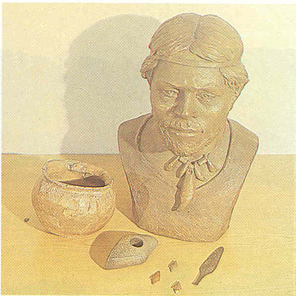 Скульптурное изображение человека эпохи бронзы [О.В.Мосин]