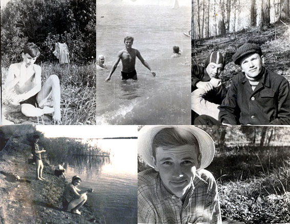 1959 – 1962 гг. Томск. Студенческий отдых. Слева внизу рыбалка на Томи. []