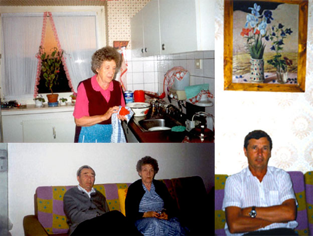 Папенбург. 1994 г., 1996 г., 1997 г. Мама и папа.Сижу под картиной, привезённой из Тюмени в Талды-Курган в подарок папе к 60-летию в 1974 г.   []