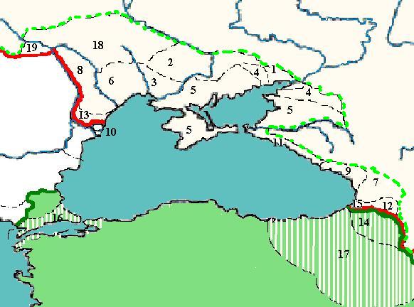 Территории, поменявшие принадлежность в результате русско-турецких войн []