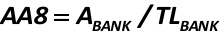 8  the ratio of bank assets (ABANK) to its obligations (TLBANK)  [Alexander Shemetev]