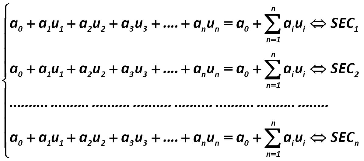 Since the CAPM model is used, this multiplier  appears in the system of equations, which takes the form: [Stephen Alan Ross]