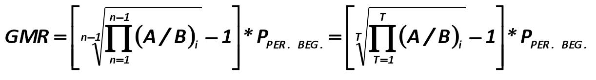 The general formula for calculating the geometric middling return is: [Harry Markowitz]