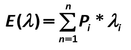In mathematics, a similar calculation is called the mathematical  expectation: [Blaise Pascal]