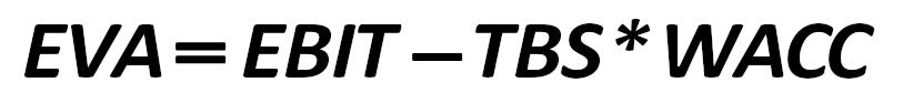 EVA is  calculated as: [Peter Drucker]
