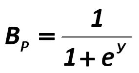 Further, the value of Y is substituted into the following minus-logit model:  [Gibson-Stickney-Schroeder-Clark]