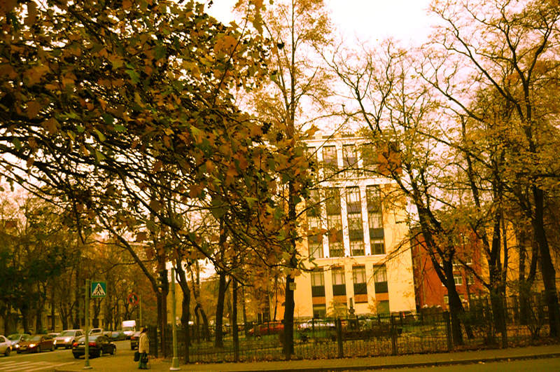 Saint-Petersburg school at autumn [Alexander Shemetev]