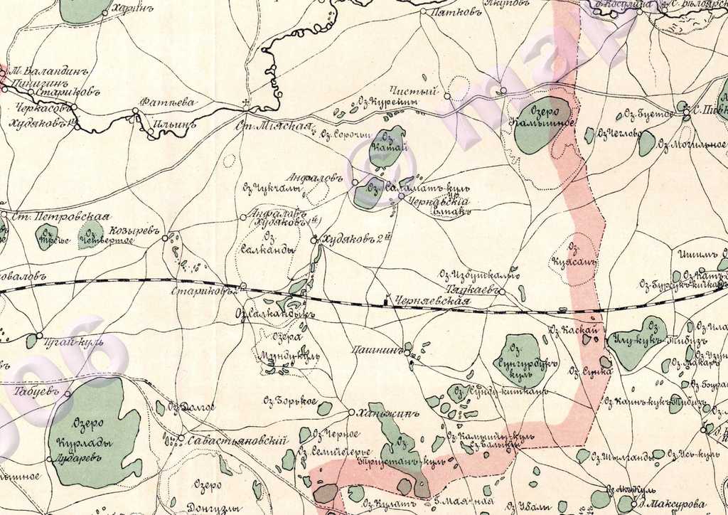 Карта золотых приисков 1901 года, часть [Найдено в Сети]