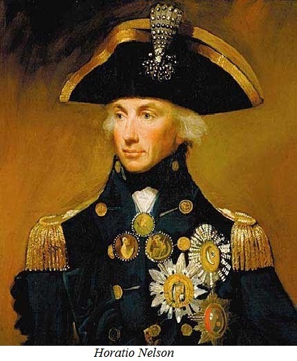 Английский флотоводец, вице-адмирал, лорд, барон Нильский, виконт, кавелер многих орденов Нельсон Горацио (1758-1805). [Архив. Верюжский]